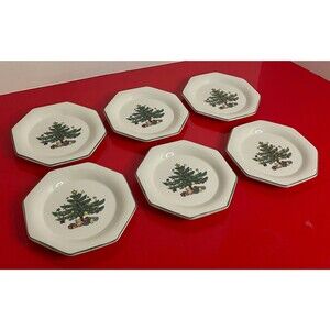 Nikko CHRISTMASTIME Drink Coaster (s) LOT OF 6 Octagonal Made in Japan